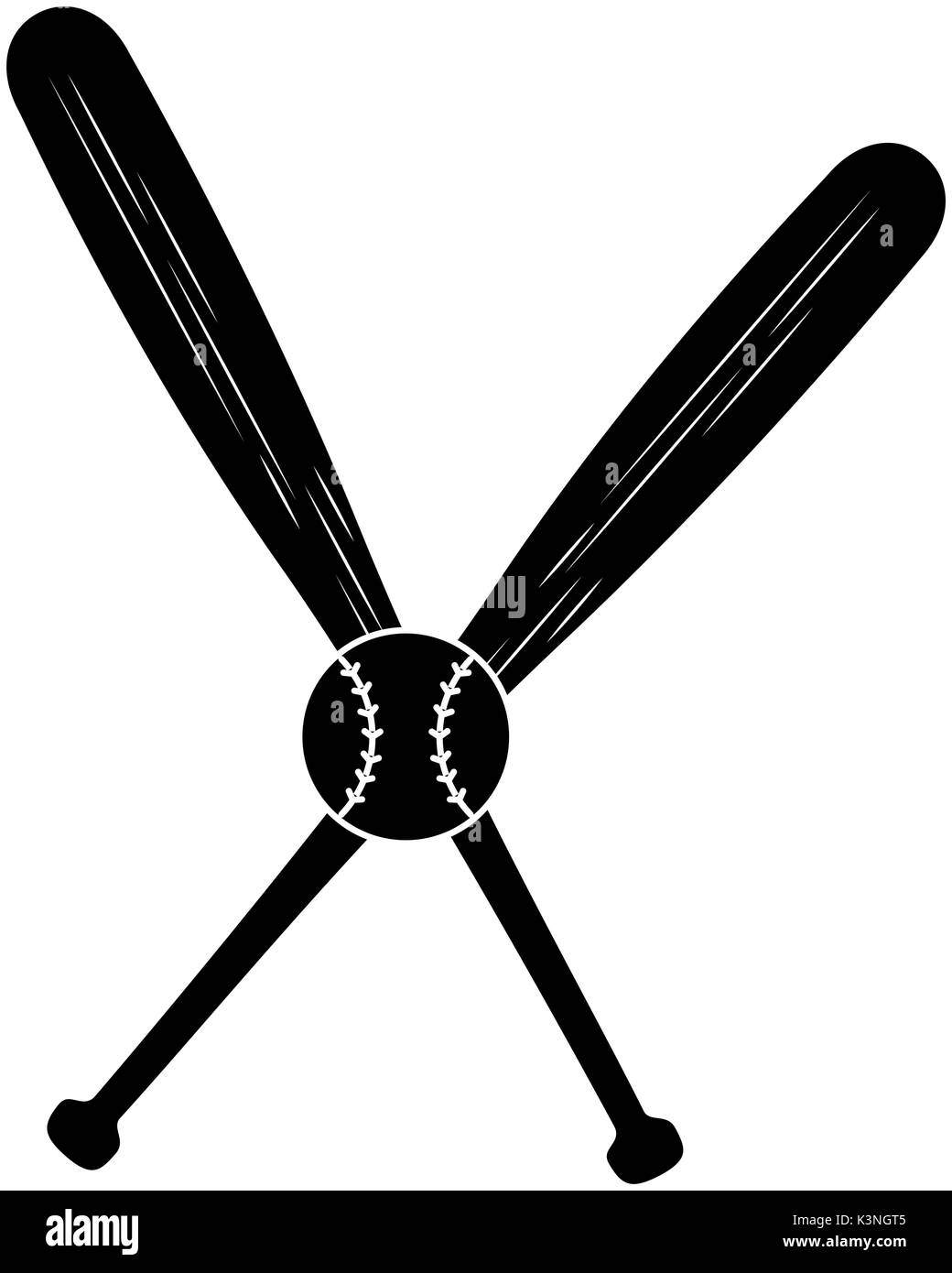 baseball ball and bats vector illustration design Stock Vector Image