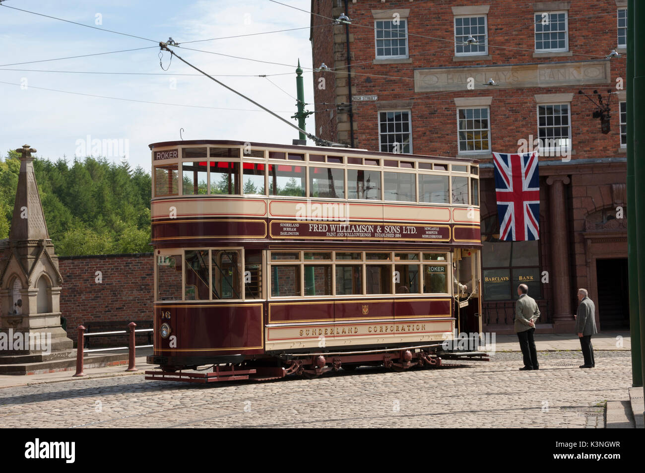 Sunderland Tram at Bemish Museum -2 Stock Photo