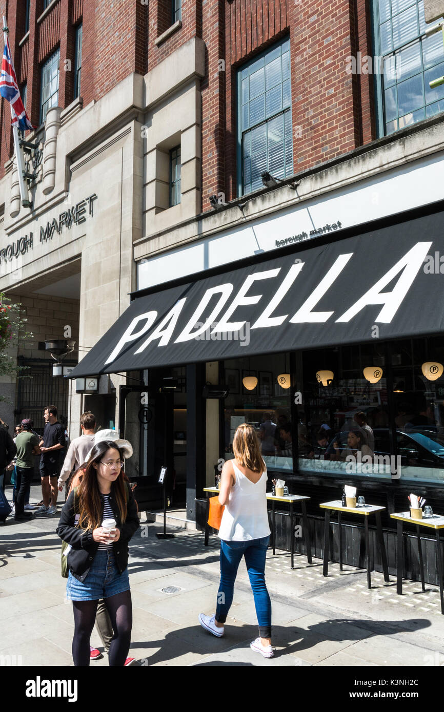Padella a modern Italian bistro in Borough Market in Southwark St, London SE1, UK Stock Photo