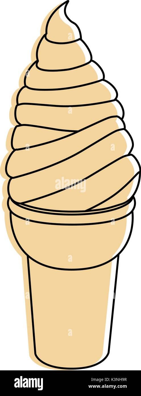 Delicious cone ice cream icon vector illustration graphic design Stock ...