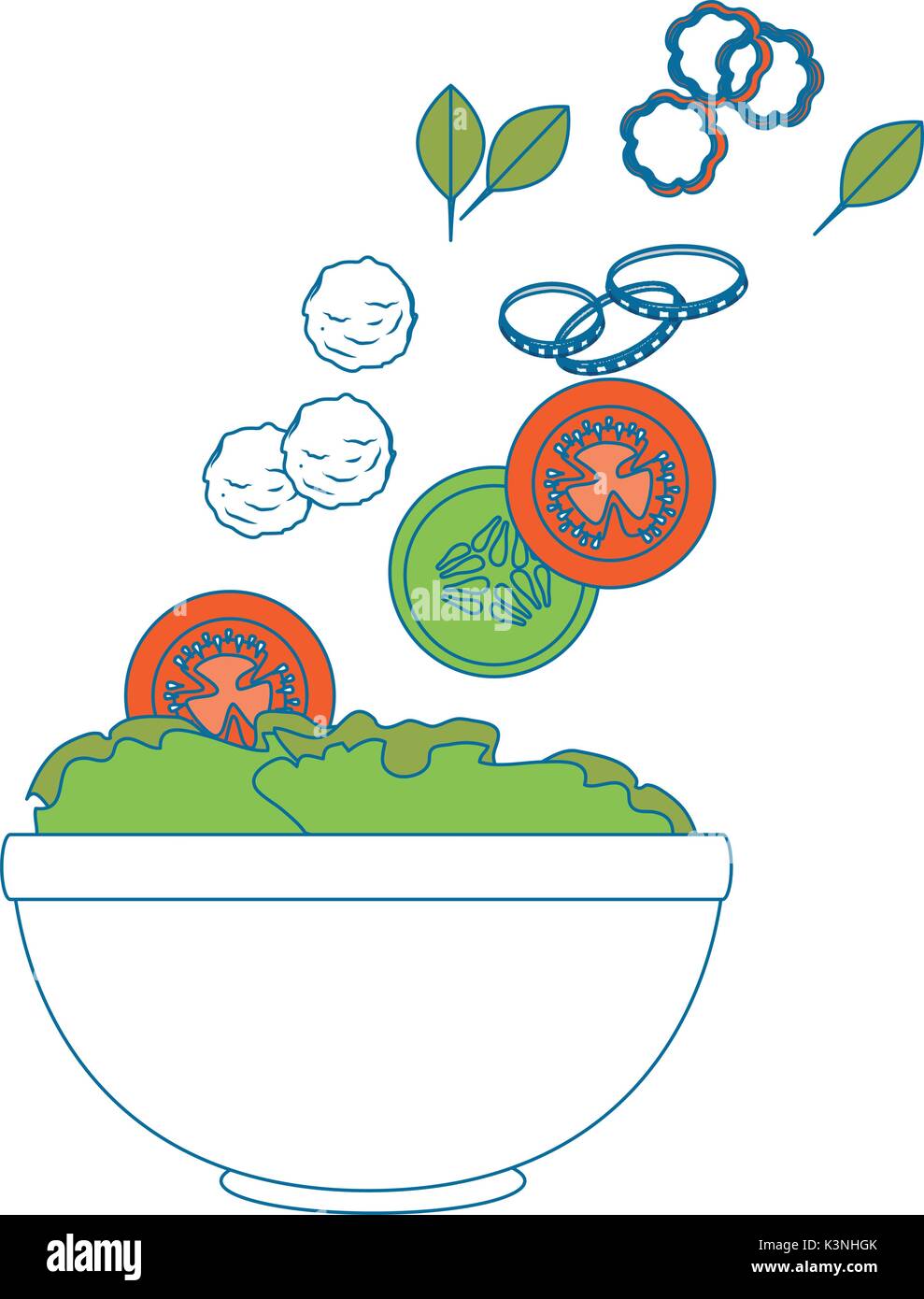 salad bowl gourmet Stock Vector Image & Art Alamy