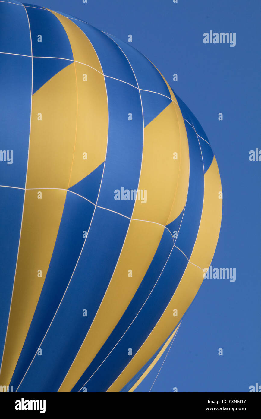 Blue and Yellow Hot Air Balloon Stock Photo
