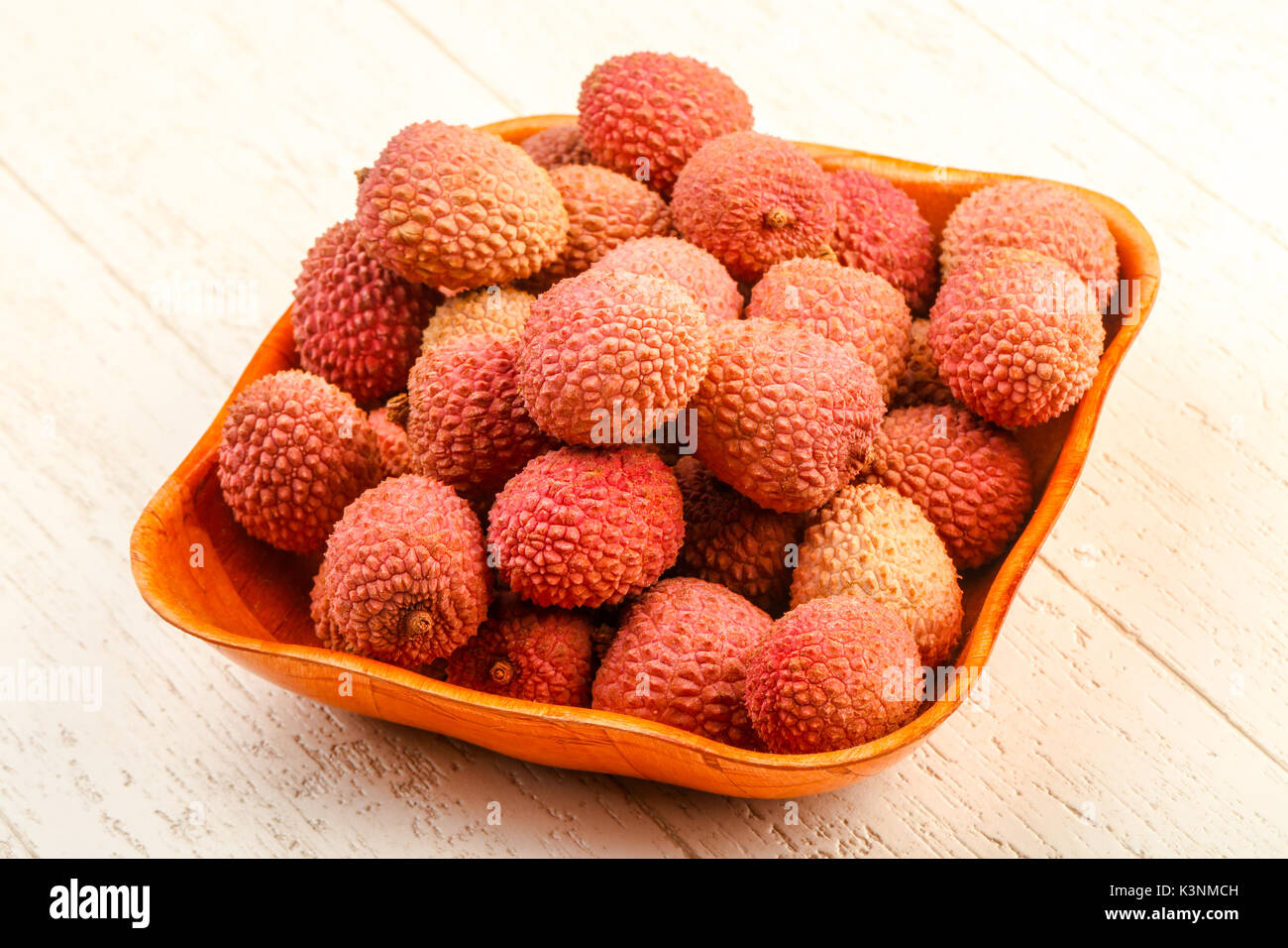 Fresh tropical fruit heap ripe lychee Stock Photo Alamy