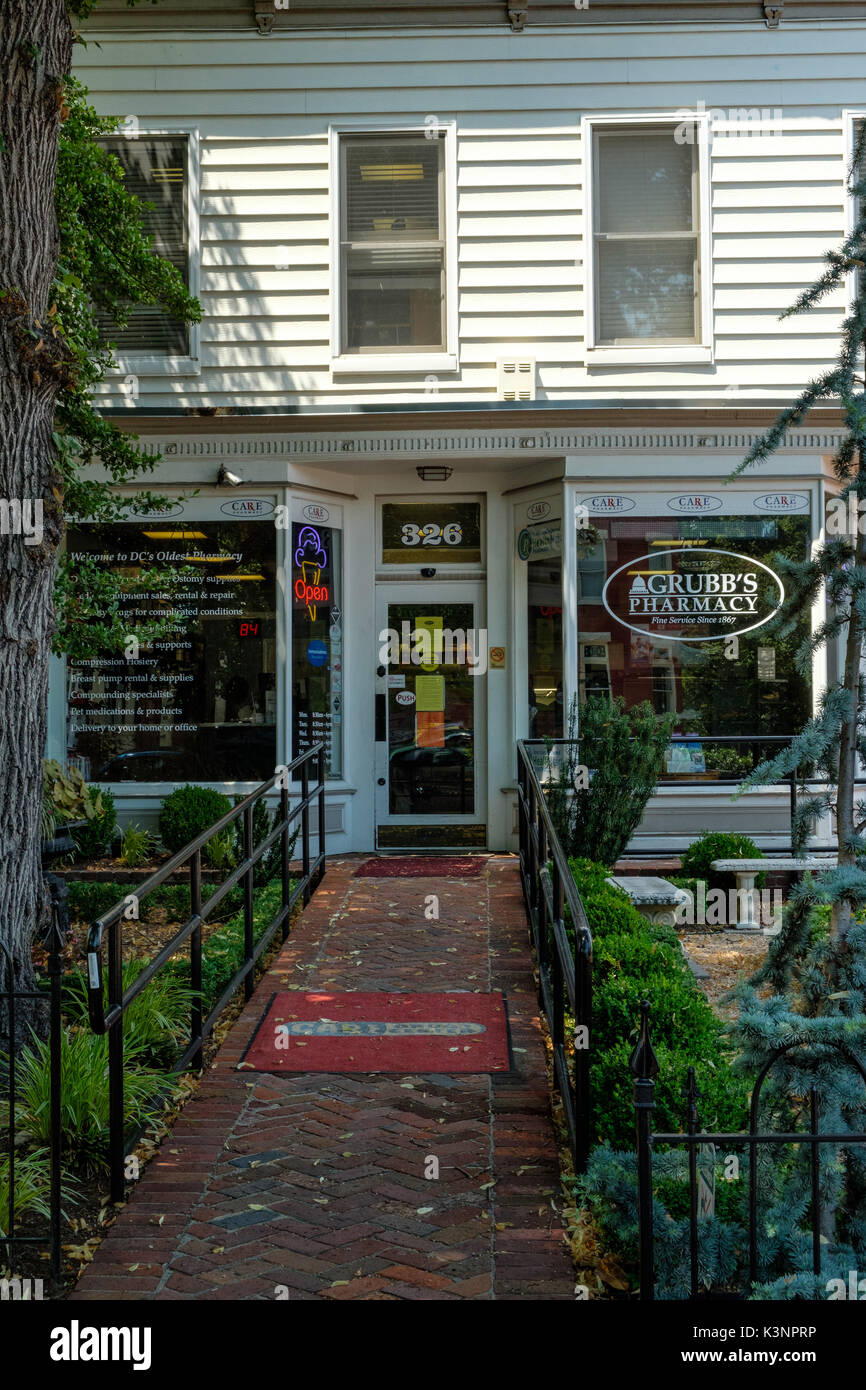 Grubbs Pharmacy, 326 East Capitol Street NE, Washington DC Stock Photo