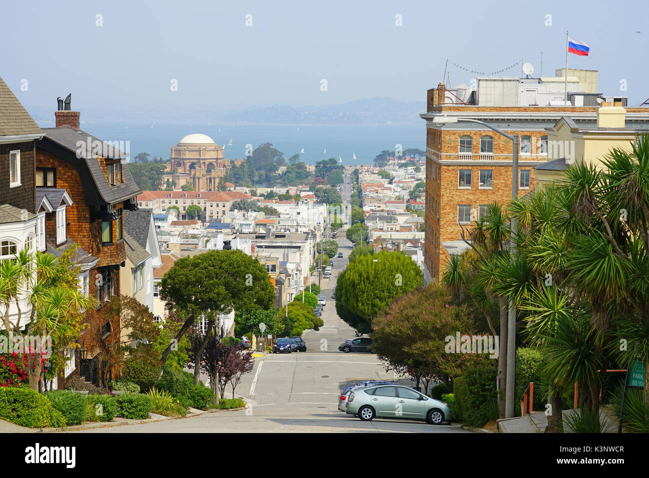The Russian Consulate General in San Francisco located on 2790 Green Street in Pacific Heights. It was closed by the State Department in Sep 2017. Stock Photo