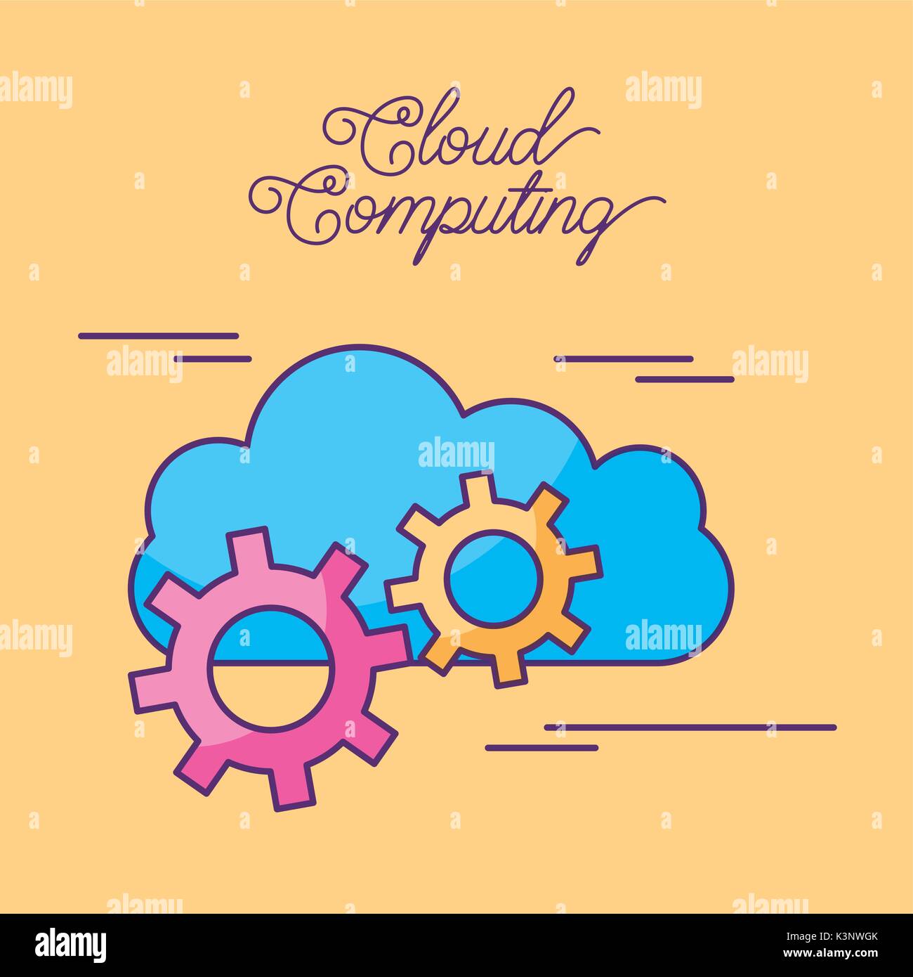 cloud computing digital network connection technology Stock Vector ...