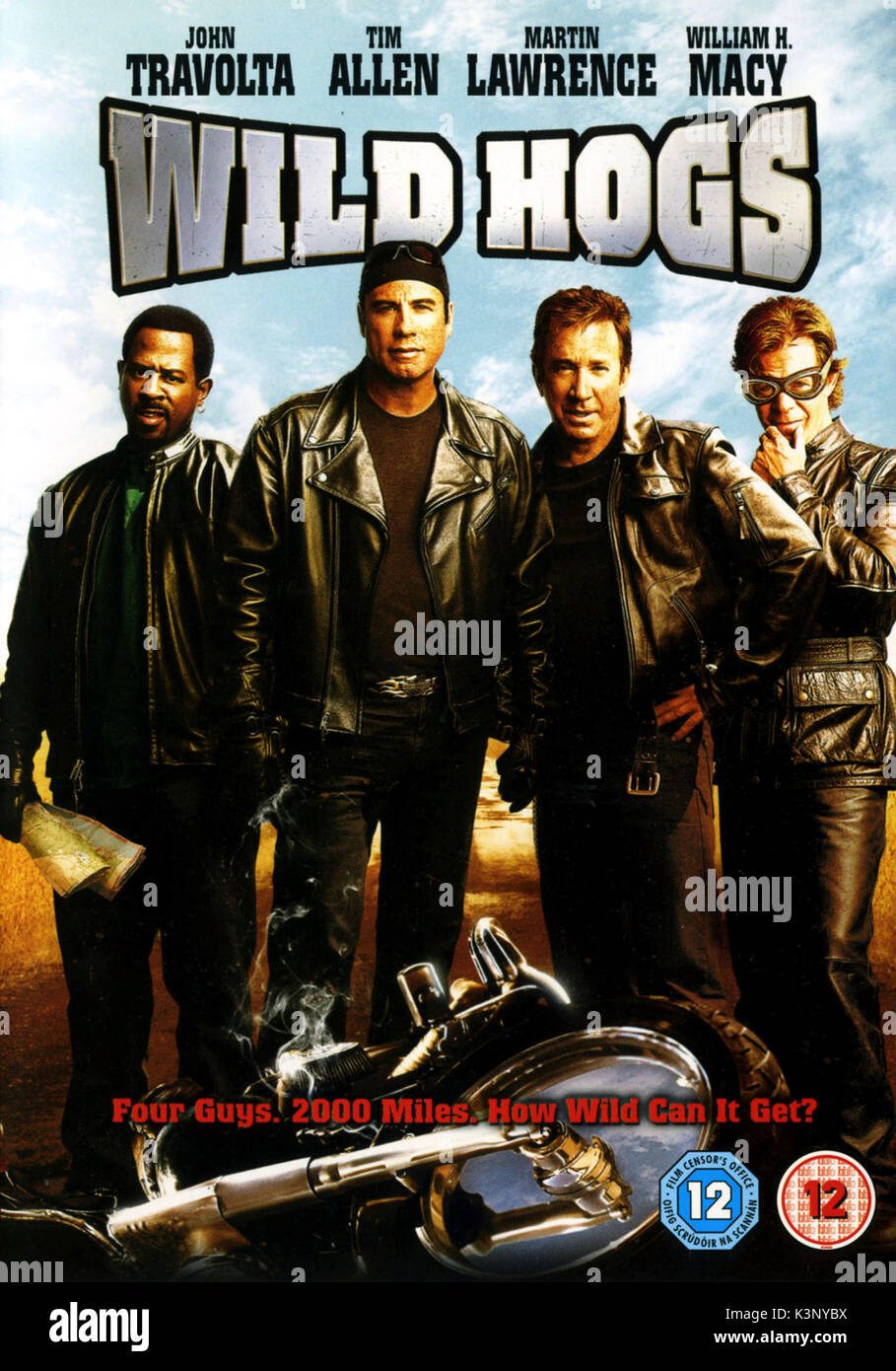 WILD HOGS [US 2007] [L-R] MARTIN LAWRENCE, JOHN TRAVOLTA, TIM ALLEN, WILLIAM H. MACY     Date: 2007 Stock Photo