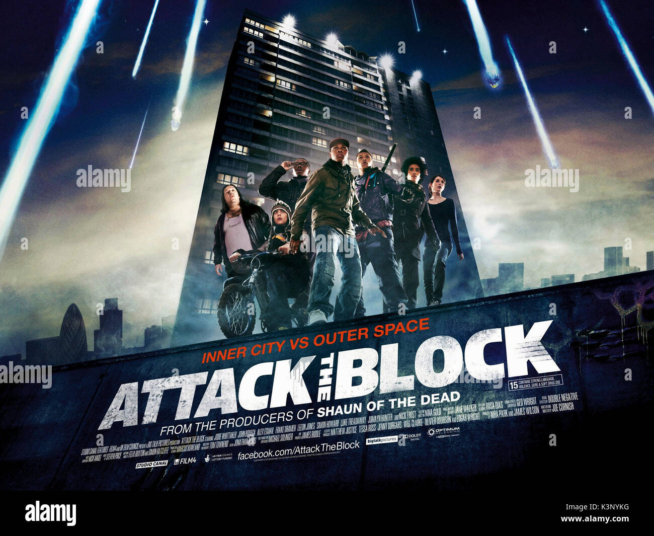 ATTACK THE BLOCK Stock Photo