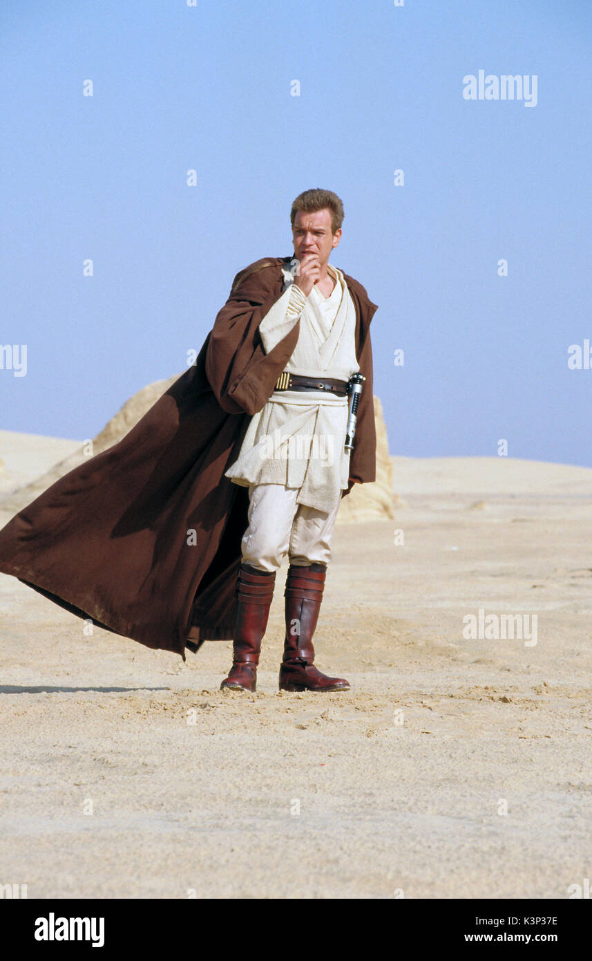 STAR WARS: EPISODE I -  THE PHANTOM MENACE [US 1999] EWAN MCGREGOR as Obi-Wan Kenobi     Date: 1999 Stock Photo