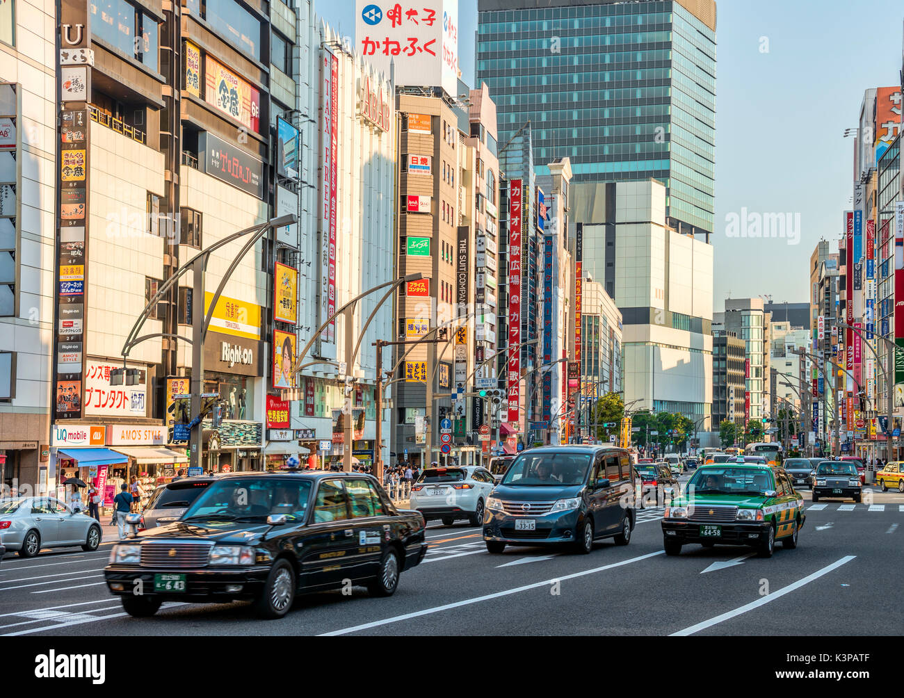 Cityscape at the Ueno Business District, Tokyo, Japan Stock Photo