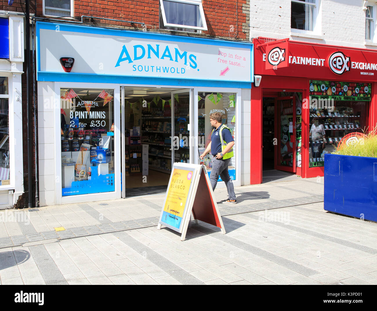British pedestrianised hamilton road shopping hires stock photography