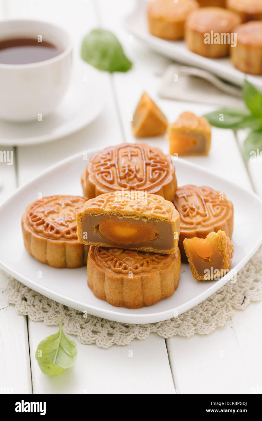 Mooncake Kind Delicious Mooncake, a kind of traditional Chinese Snack for Mid-Autumn ...