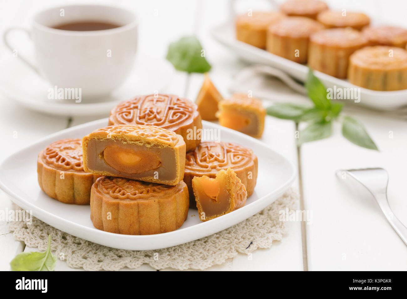 Mooncake Kind Delicious Mooncake, a kind of traditional Chinese Snack for Mid-Autumn ...