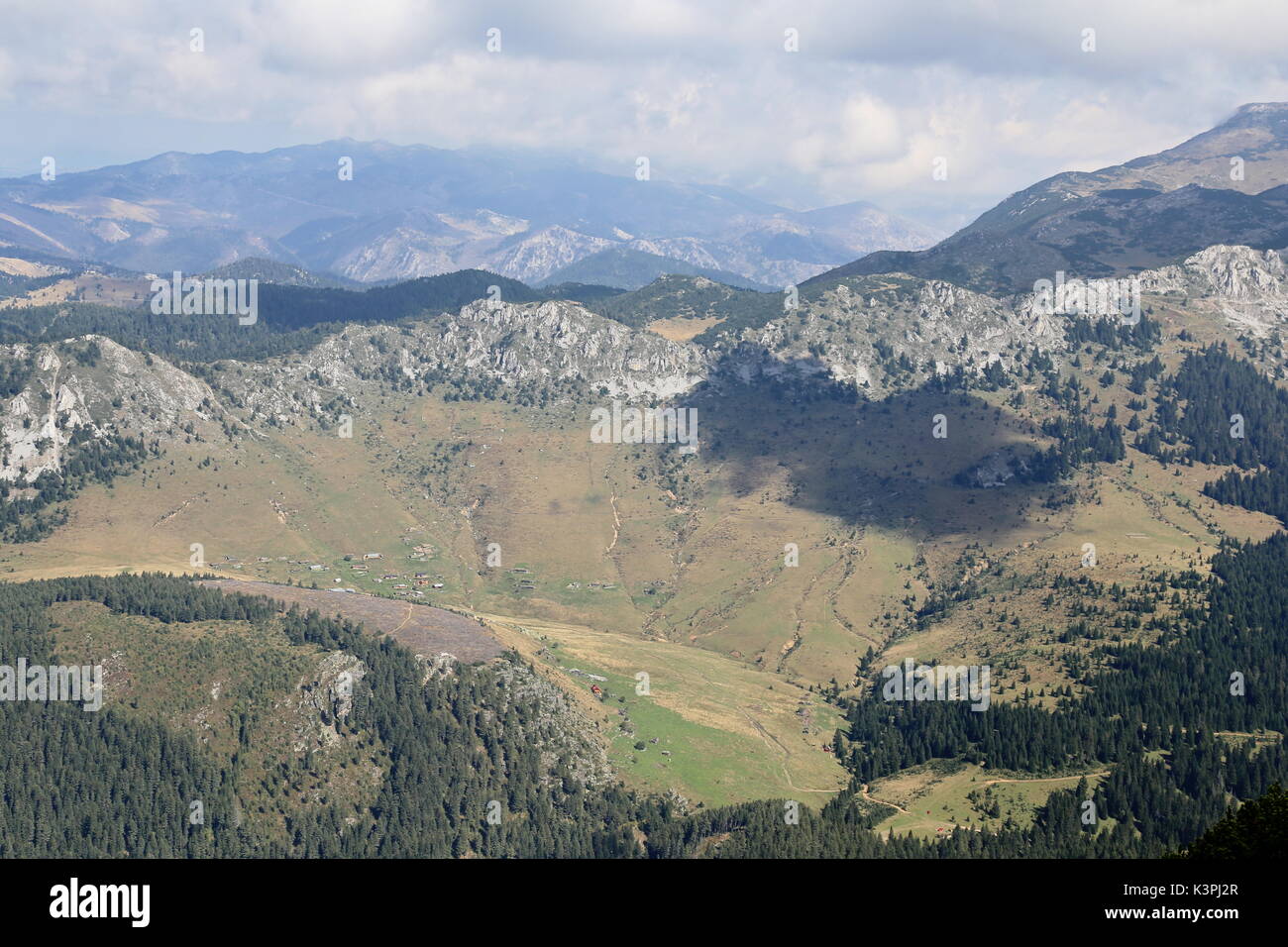 Summer time in the mountains between Montenegro and Kosovo around Hajla mountain Stock Photo