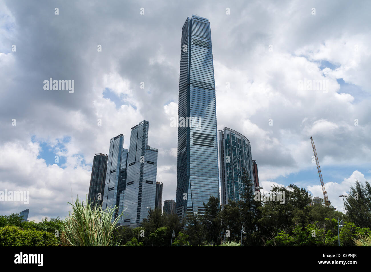International Commerce Centre (ICC) Tower in Hong Kong SAR Stock Photo