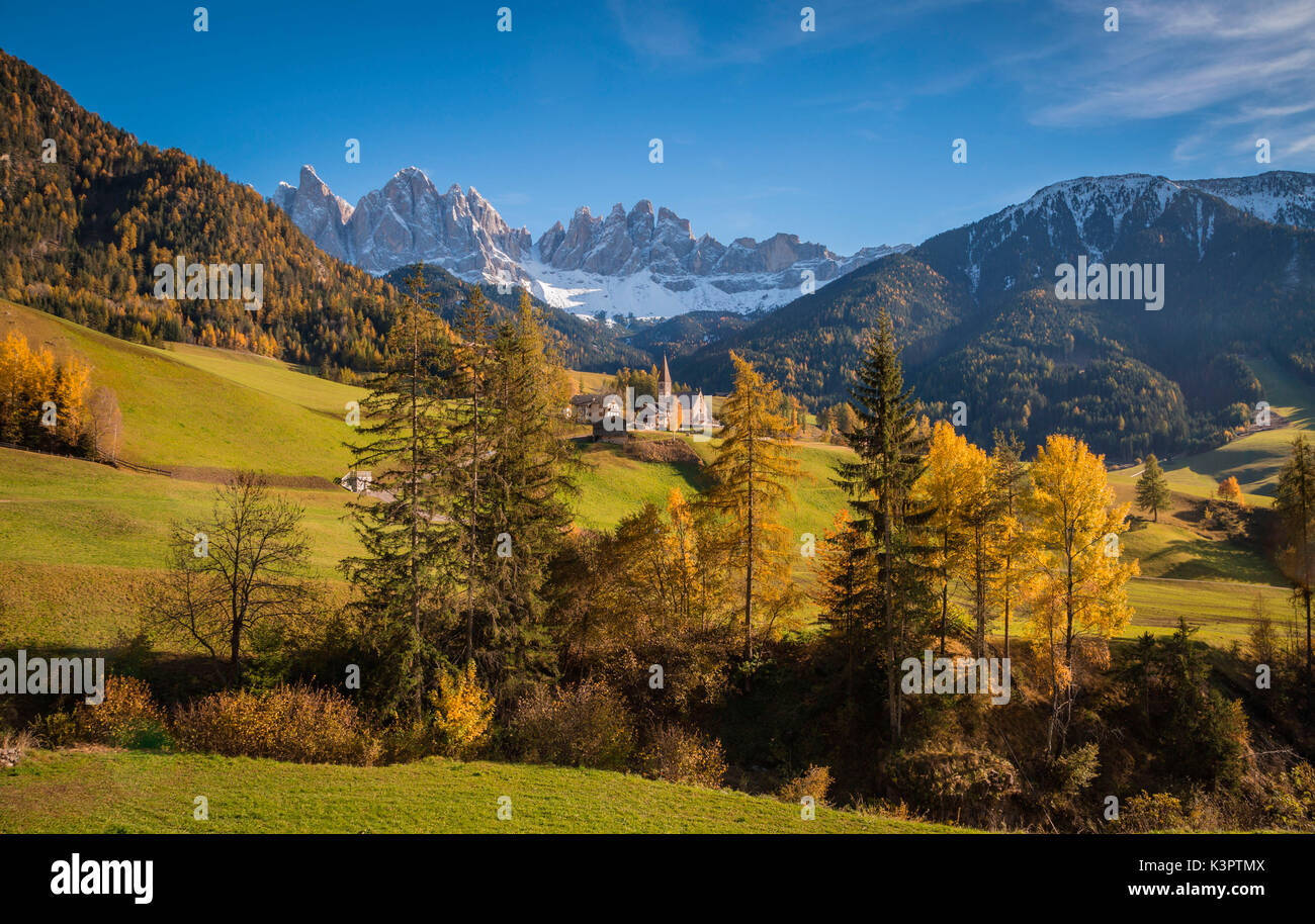 Val di Funes, Trentino Alto Adige, Italy Stock Photo