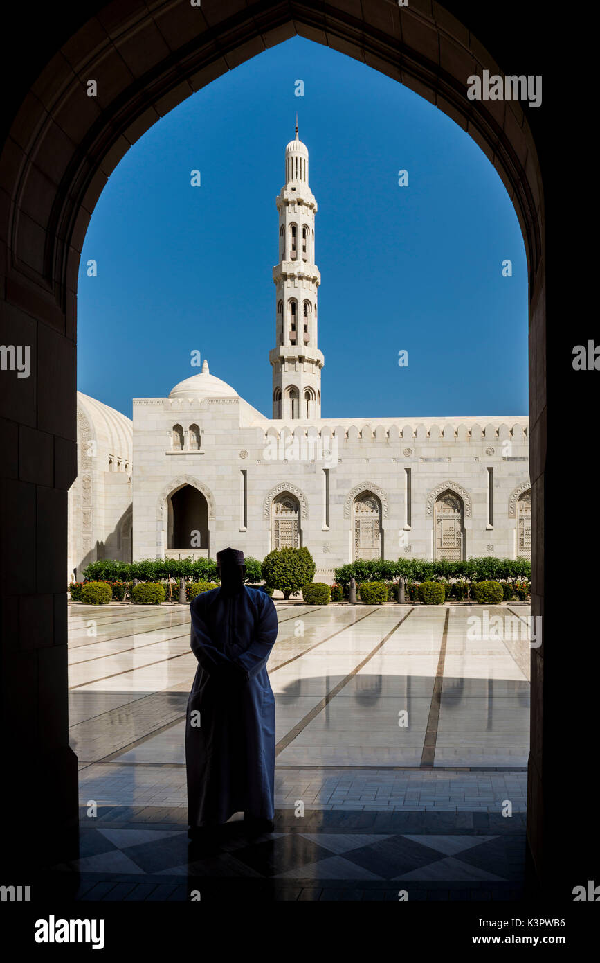 Sultan Qaboos Grand Mosque, Muscat, Sultanate of Oman, Middle East. Stock Photo