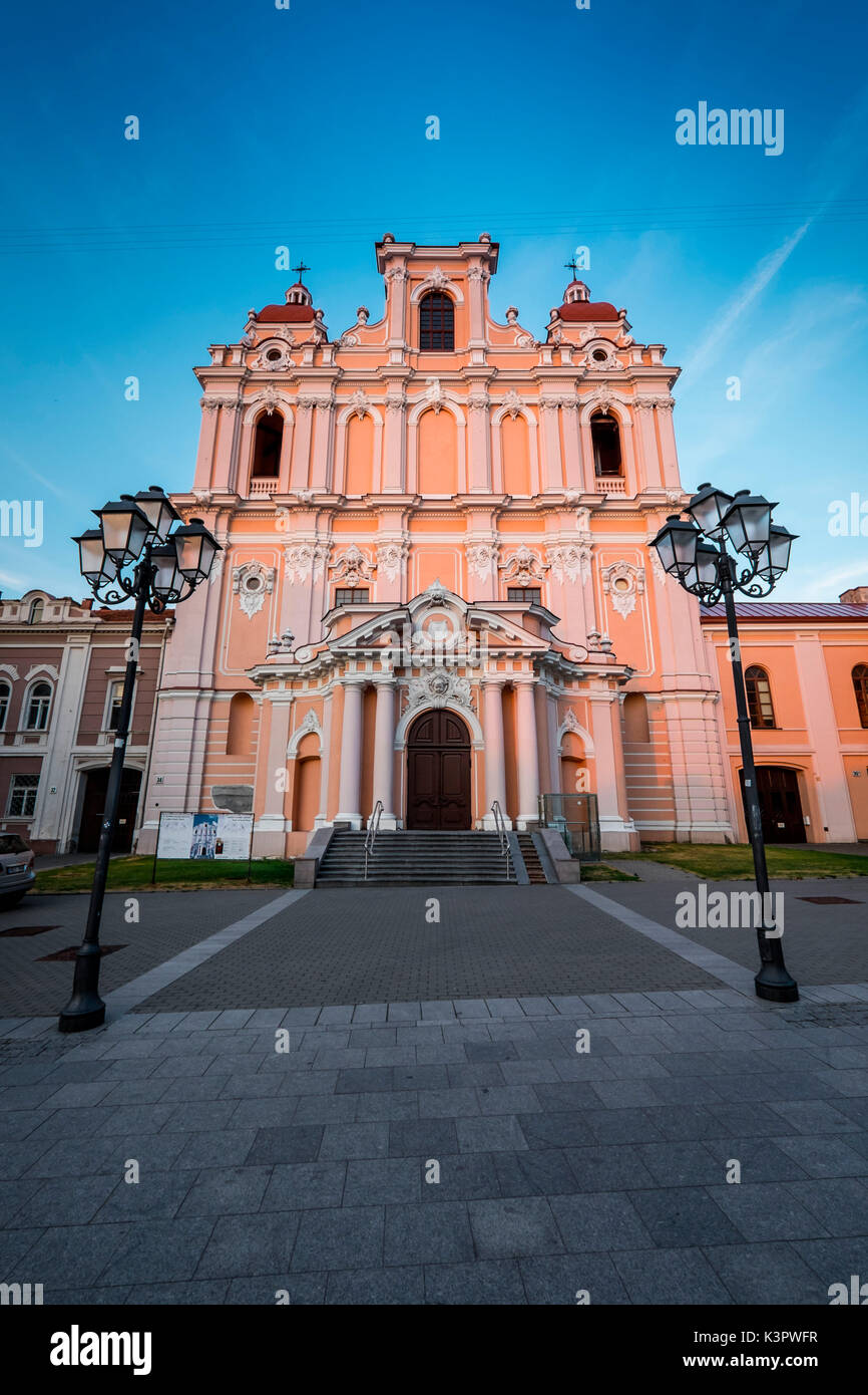 Europe front view of the st casimir church hires stock photography and