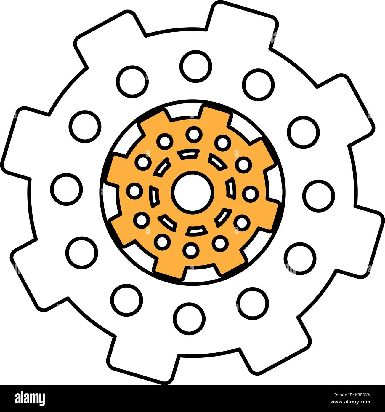 Isolated gear design Stock Vector Image & Art - Alamy