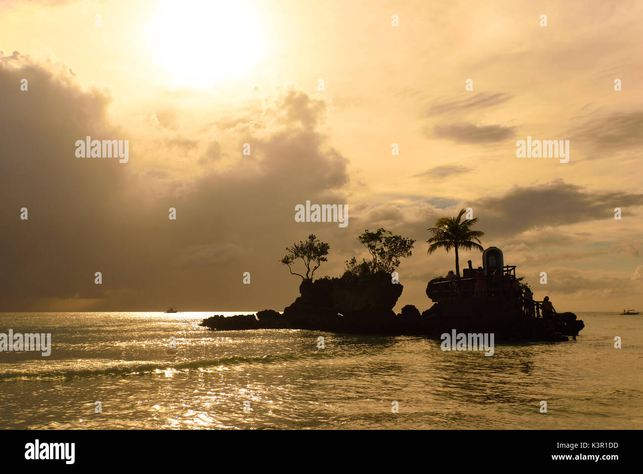 Sunset scenary in Boracay island,Philippines. Stock Photo