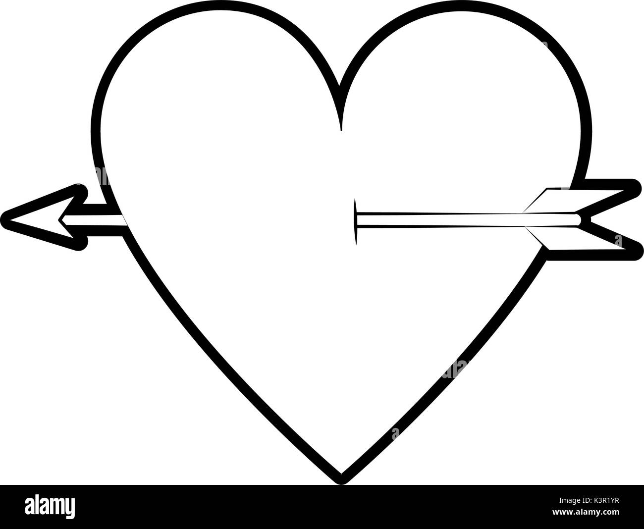 Isolated heart and arrow design Stock Vector Image & Art - Alamy