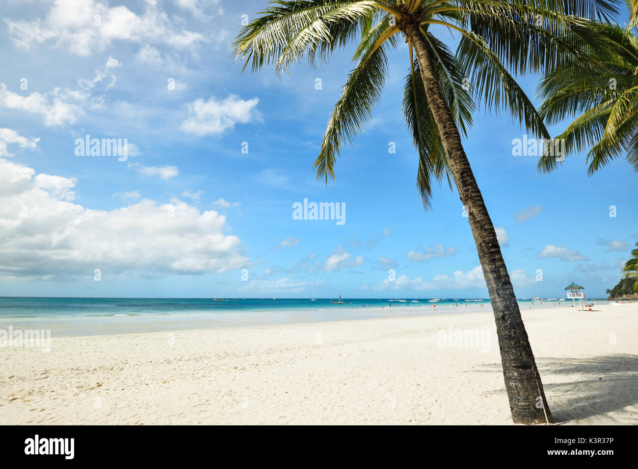 Beach scenary in Boracay island,Philippines. Stock Photo