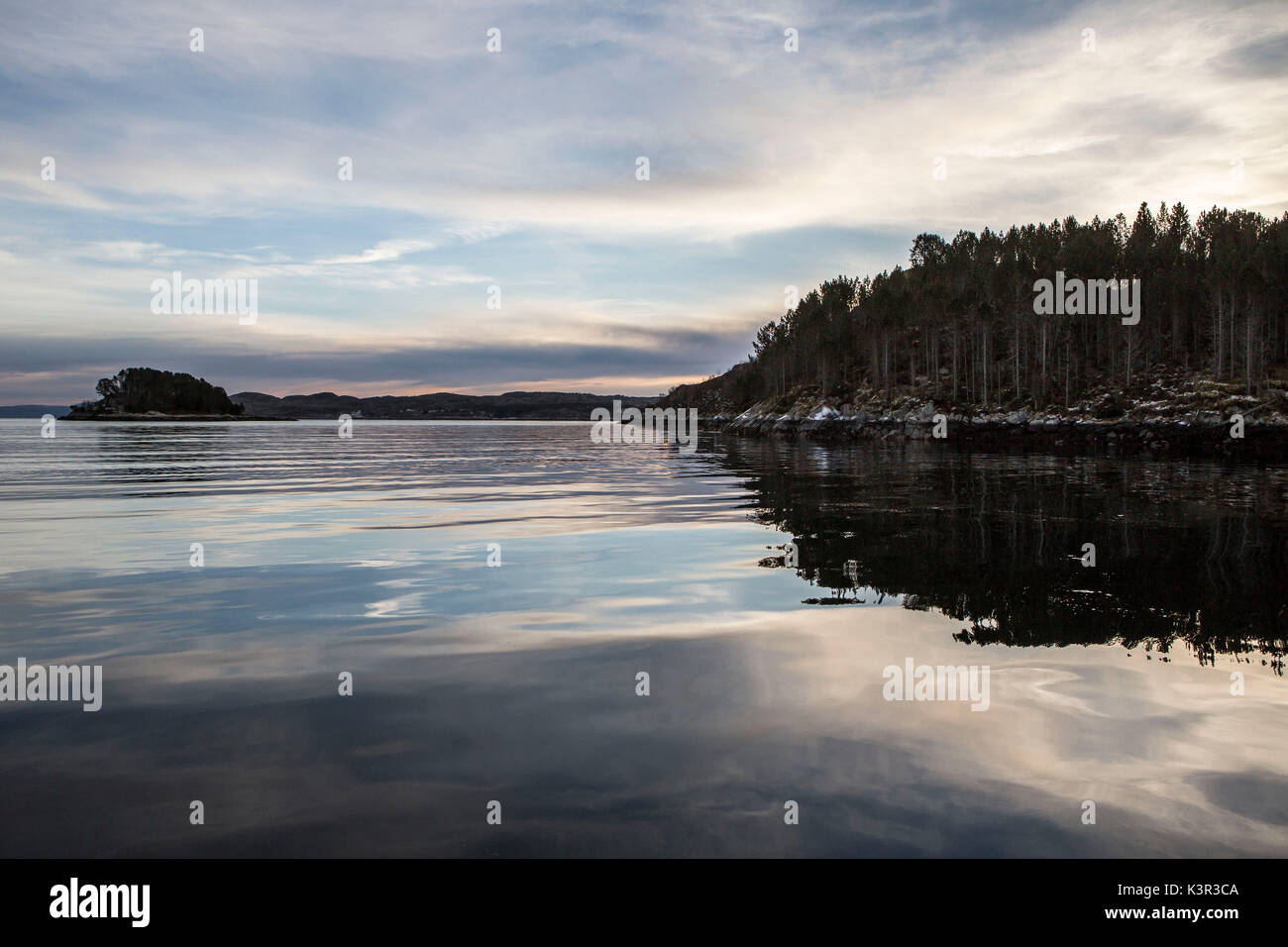 Calm waters Frøya Island Trøndelag Norway Europe Stock Photo