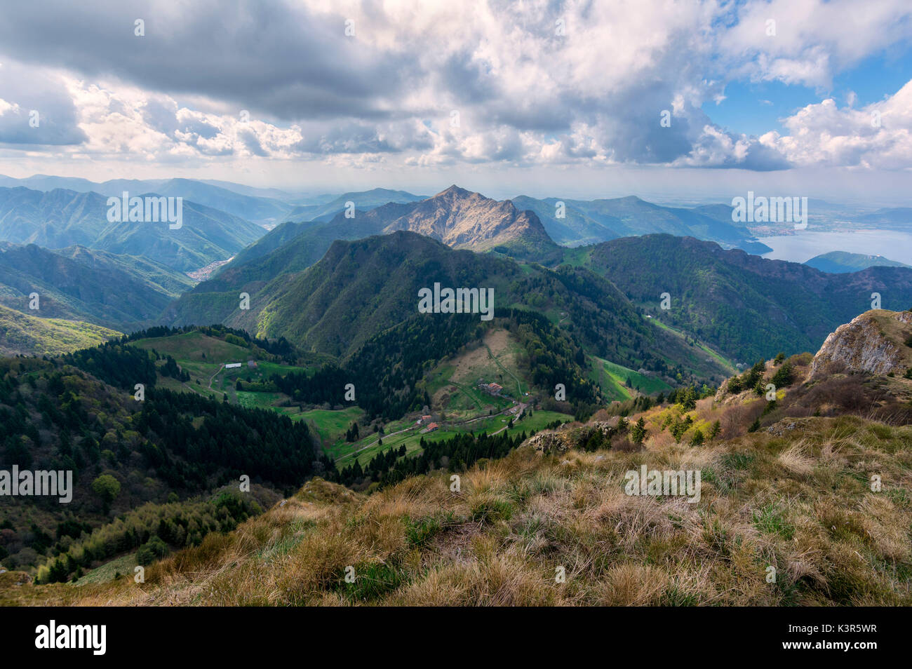 Europe, Italy, landscapes from Mount Guglielmo, province of Brescia. Stock Photo