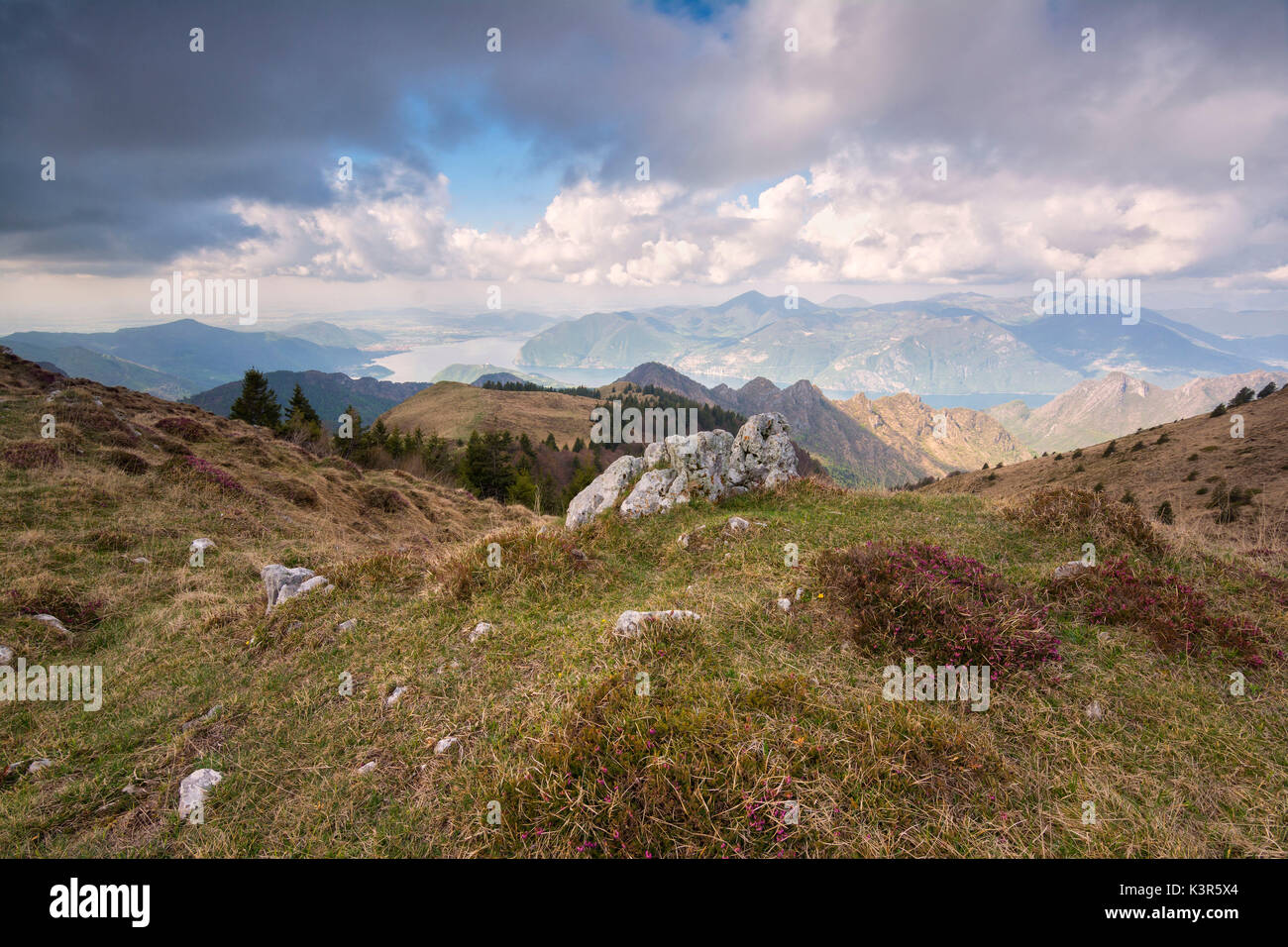 Europe, Italy, landscapes from Mount Guglielmo, province of Brescia. Stock Photo