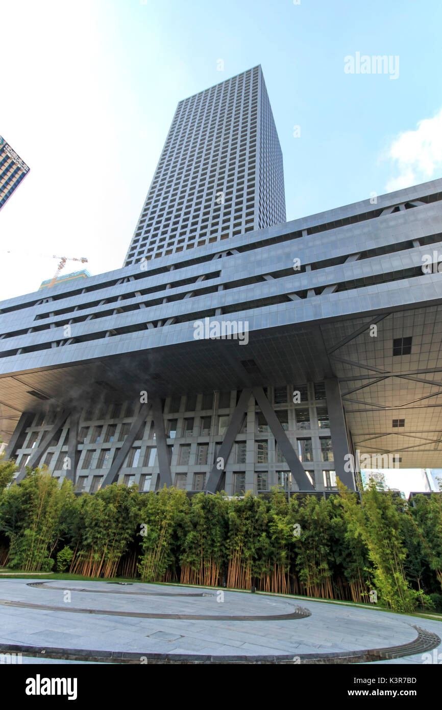 Stock market building in Shenzhen, one of the three stock markets in China. The others two being Hong Kong and Shanghai. Stock Photo