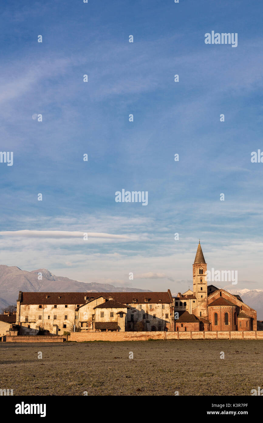 Staffarda, Cuneo province, Piedmont, Italy, Europe. Staffarda Abbey Stock Photo