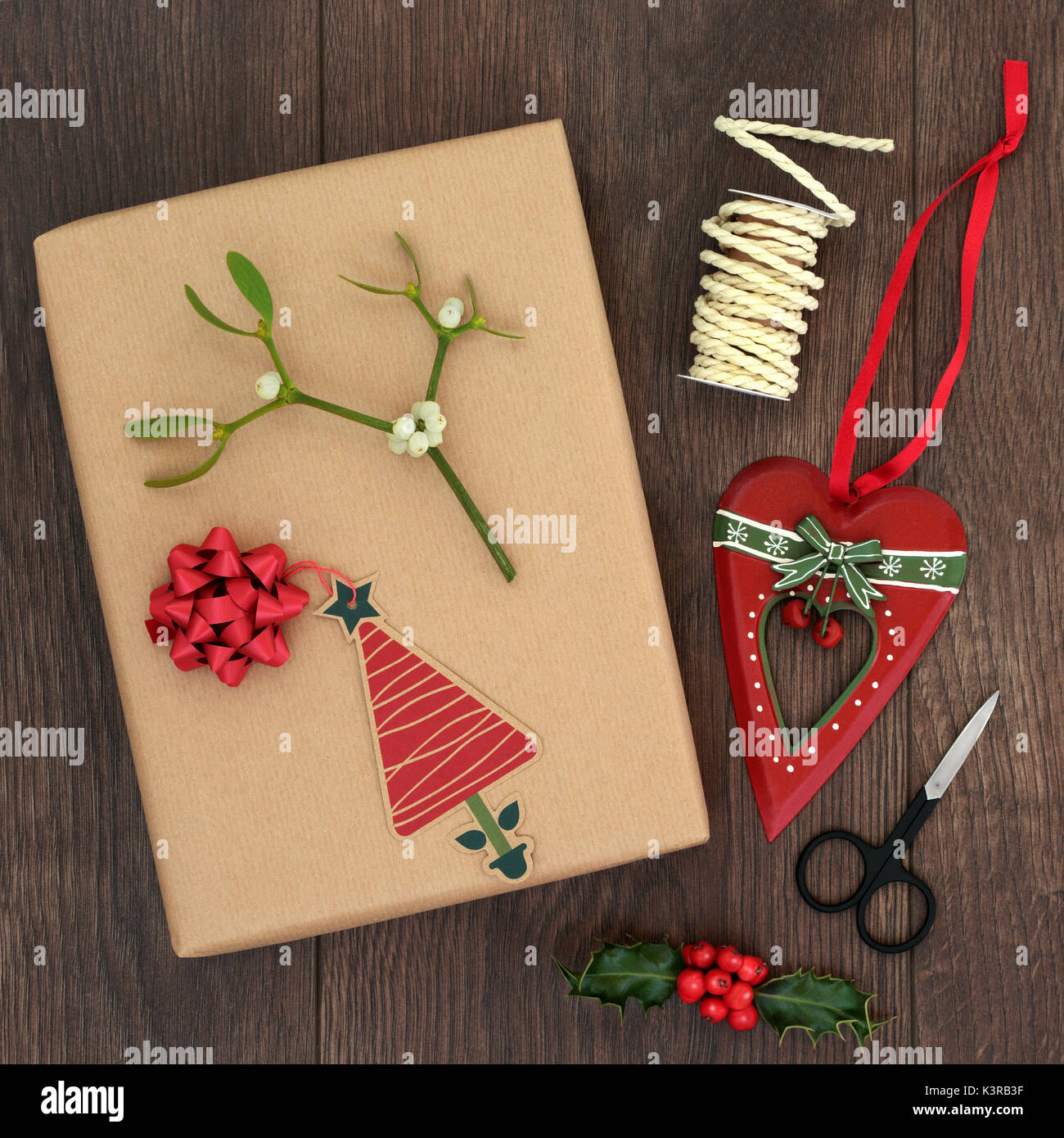 christmas parcel ribbon