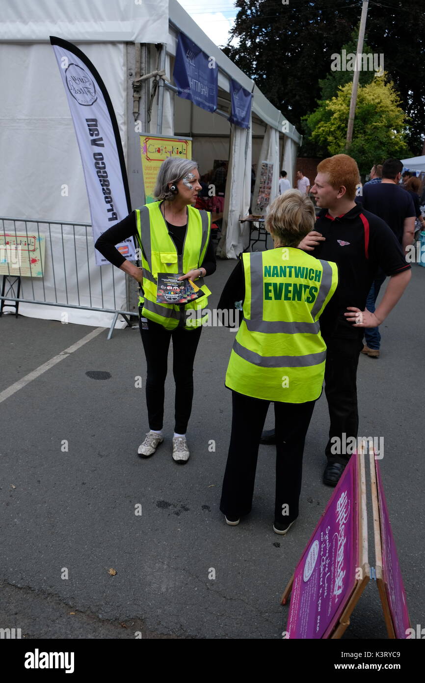 nantwich cheshire food festival cheese drink annual market town black and white buildings elizabethan old history historic early stock photo alamy