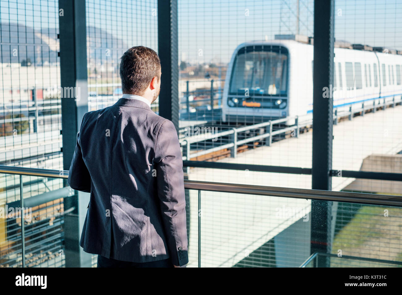 Businessman Commuter Traveling On The Metro Underground Stock Photo Alamy Businessman Commuter Traveling On The Metro Underground Stock Photo Alamy