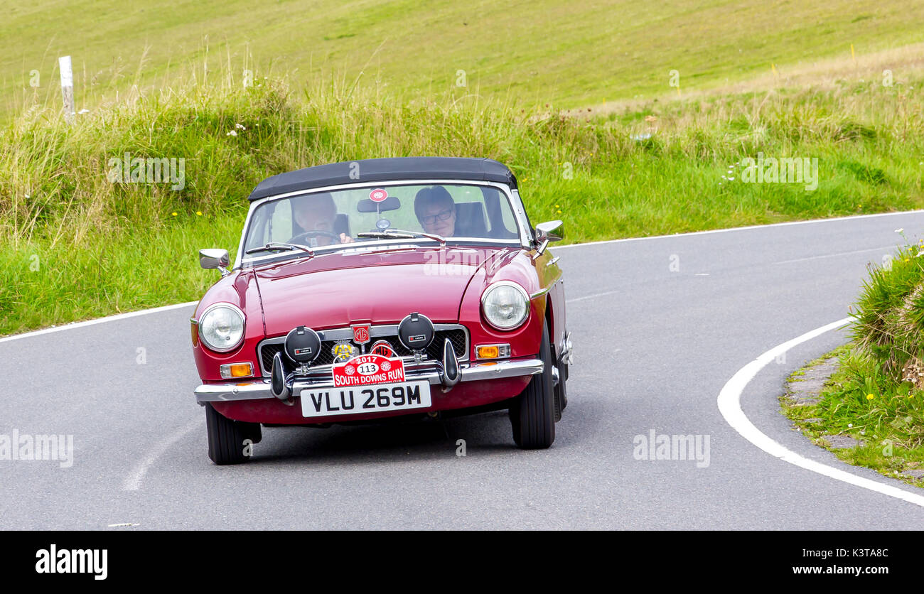 Eastbourne, East Sussex, UK. 3rd Sep, 2017. MG and Sprite car owners