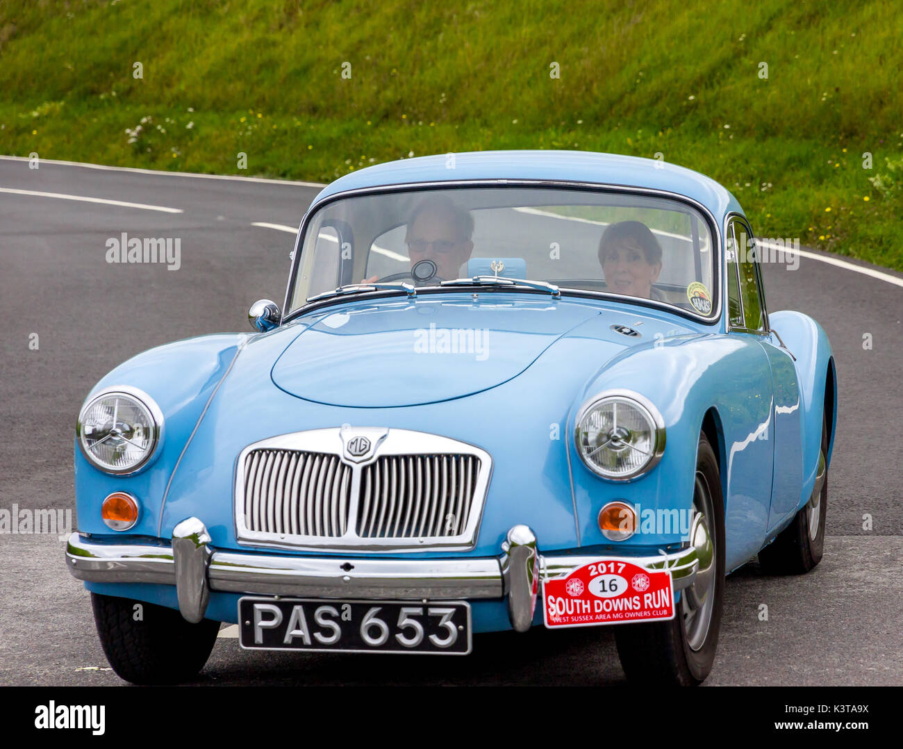 Eastbourne, East Sussex, UK. 3rd Sep, 2017. MG and Sprite car owners