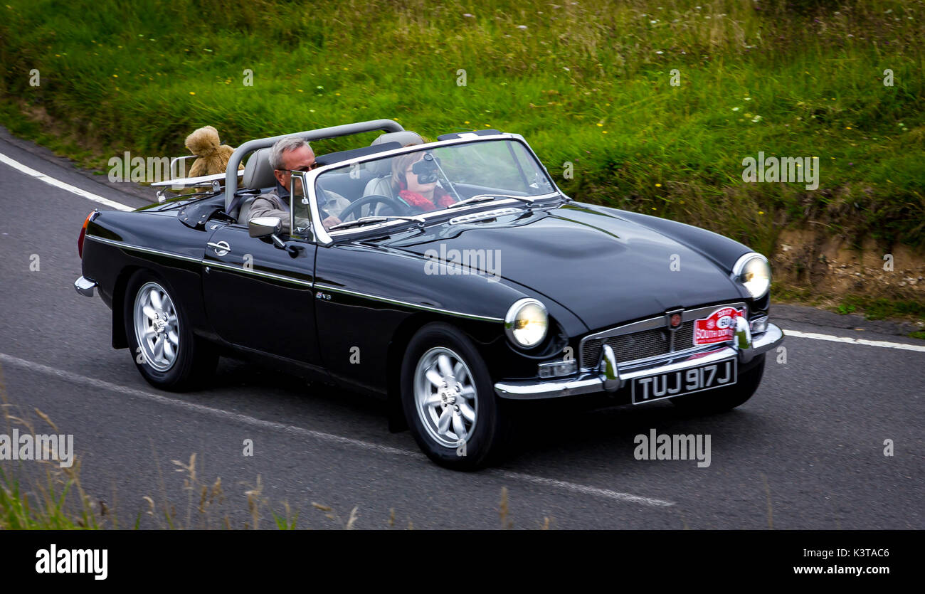 Eastbourne, East Sussex, UK. 3rd Sep, 2017. MG and Sprite car owners