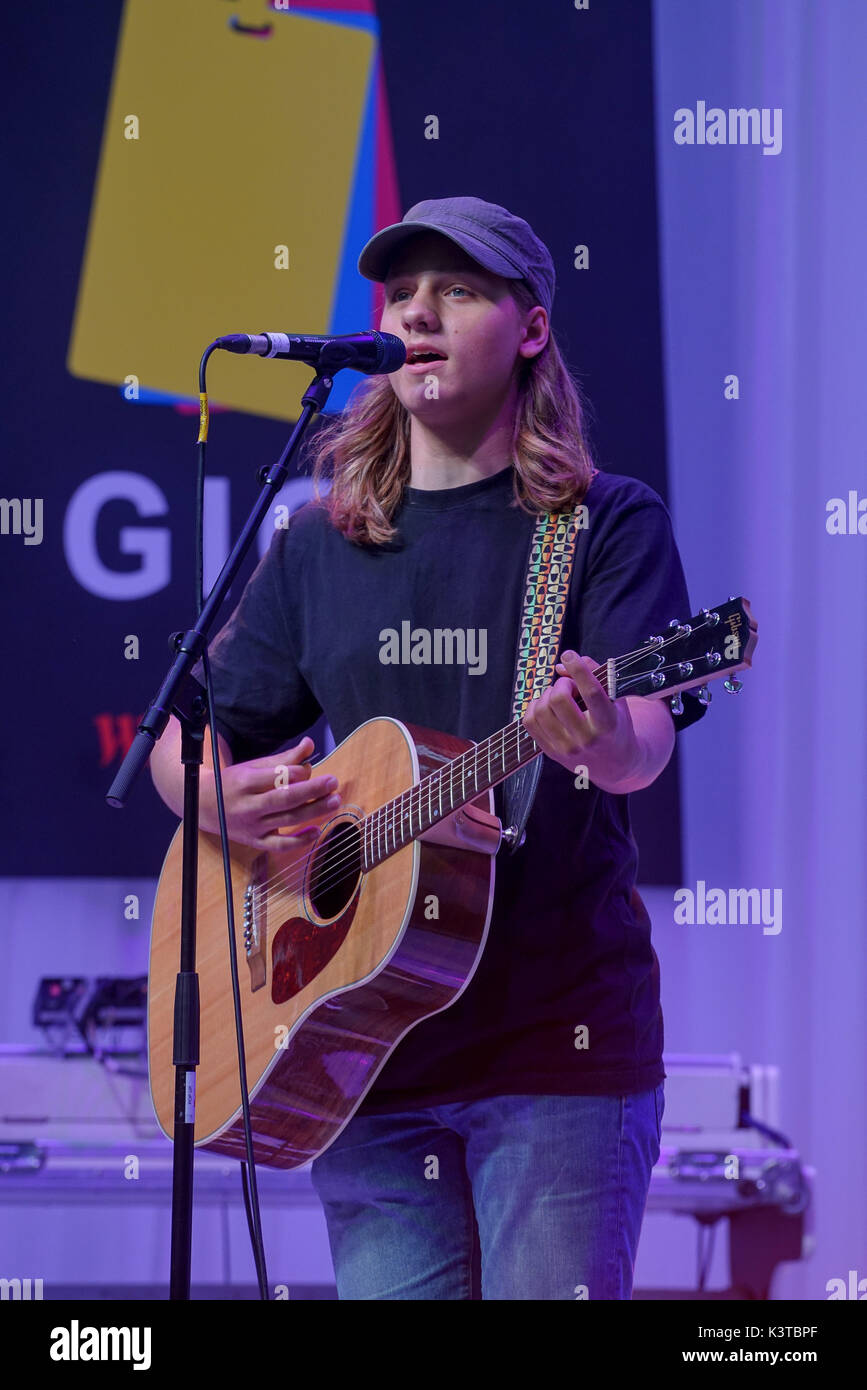 London, UK. 3rd Sep, 2017. Finalist Roadstead band of two performs at the Mayor of London Gigs at Westfield London. Credit: See Li/Alamy Live News Stock Photo