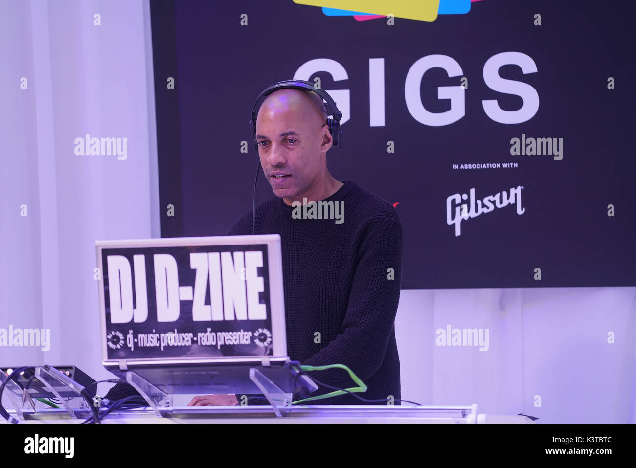 London, UK. 3rd Sep, 2017. DJ D-Zine performs the Mayor of London Gigs at Westfield London. Credit: See Li/Alamy Live News Stock Photo