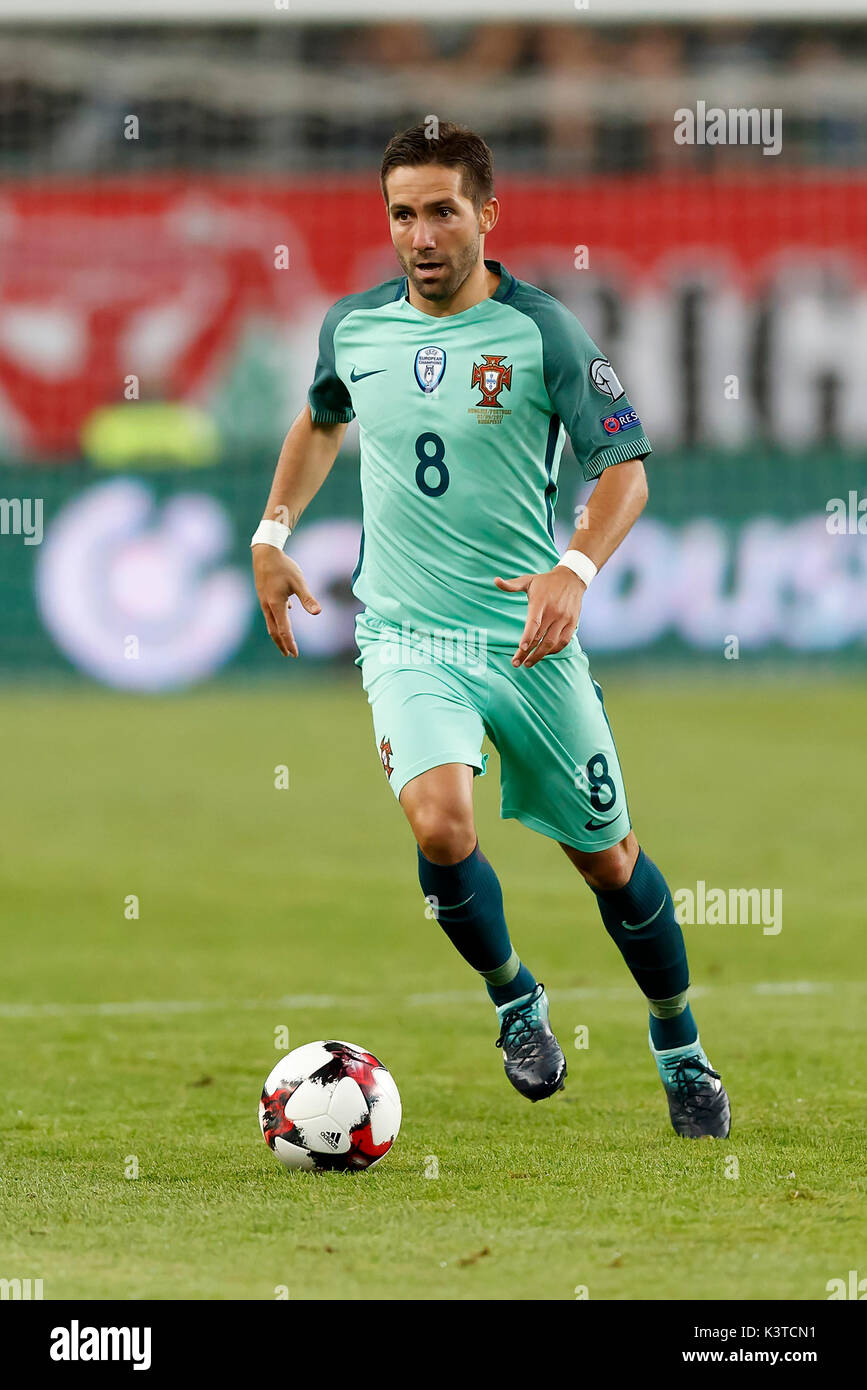 Budapest, Hungary. 03rd Sep, 2017. BUDAPEST, HUNGARY - SEPTEMBER 3: Joao Moutinho of Portugal controls the ball during the FIFA 2018 World Cup Qualifier match between Hungary and Portugal at Groupama Arena on September 3, 2017 in Budapest, Hungary. Credit: Laszlo Szirtesi/Alamy Live News Stock Photo