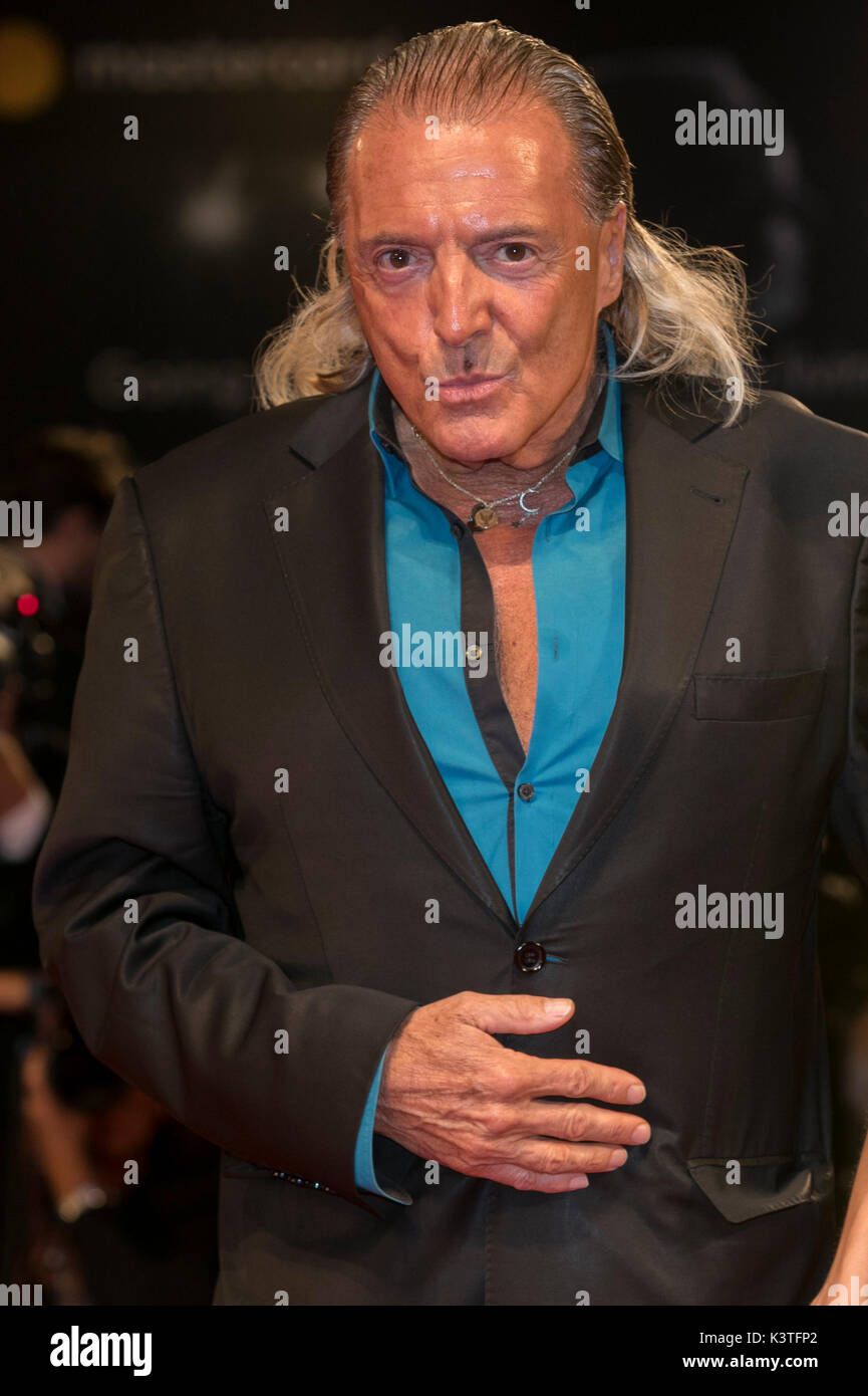 Venice, Italy. 03rd Sep, 2017. Armand Assante attends the premiere of 'The Leisure Seeker' during the 74th Venice Film Festival at Palazzo del Cinema in Venice, Italy, on 03 September 2017. - NO WIRE SERVICE - Photo: Hubert Boesl/dpa/Alamy Live News Stock Photo