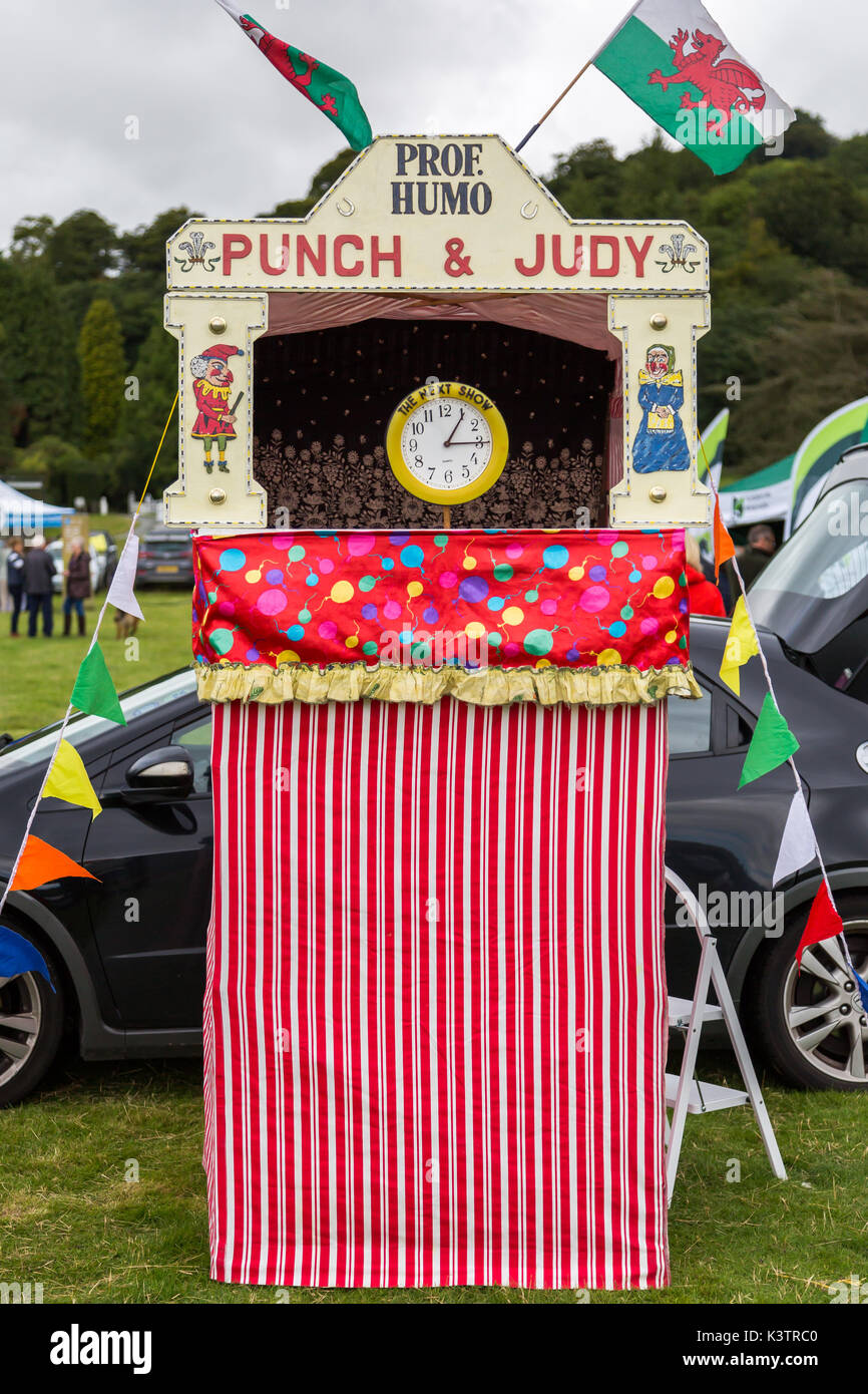 punch and judy tent at country show Stock Photo Alamy
