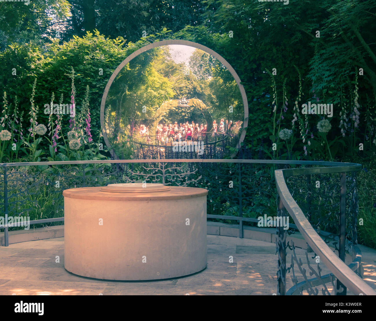 The artisan garden: 'Commonwealth War Graves Commission: Centenary Garden at Chelsea Flower Show in London. Stock Photo