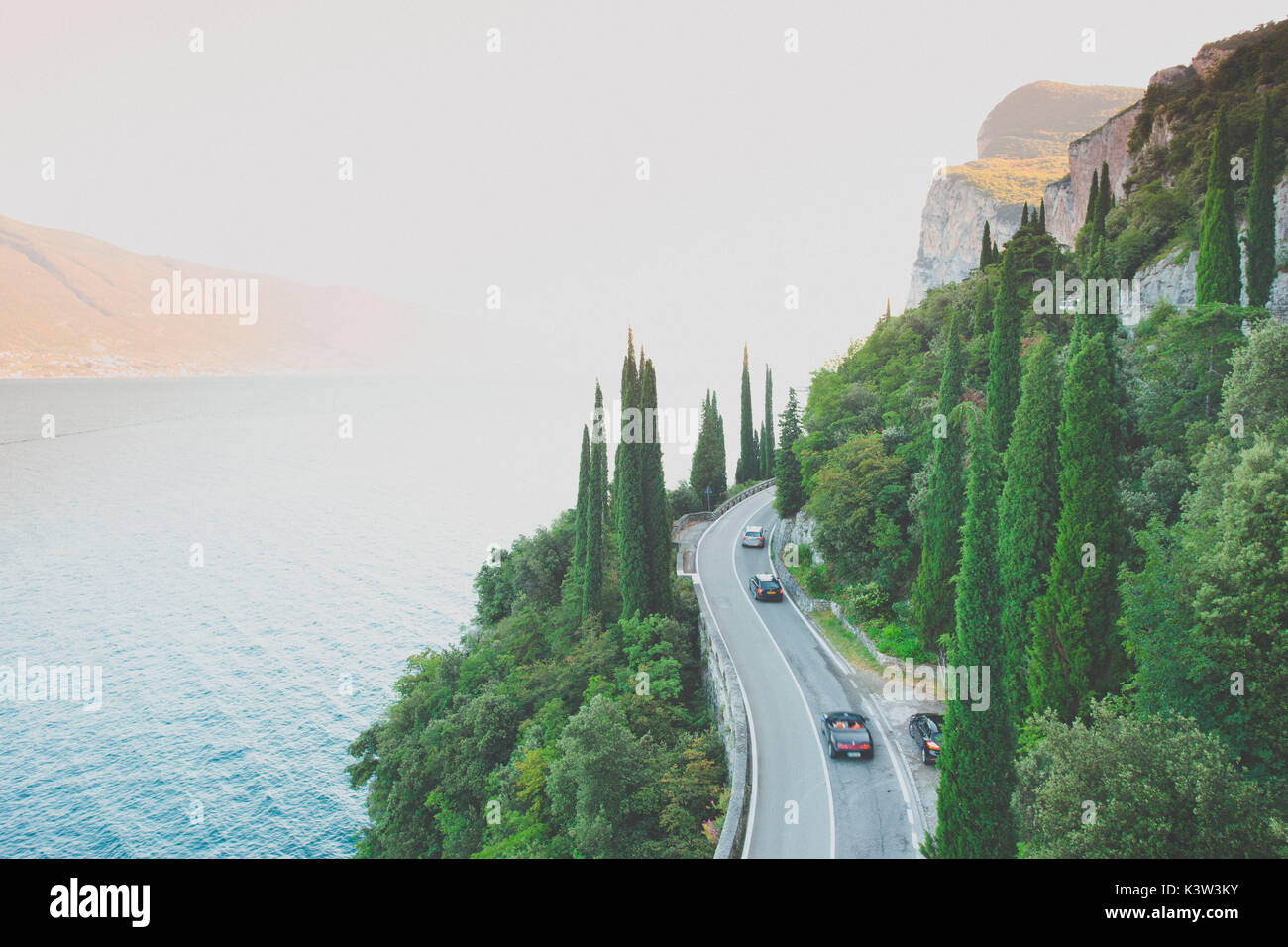 Gardesana Occidentale scenic route, Lake Garda, Lombardia, Italy Stock Photo