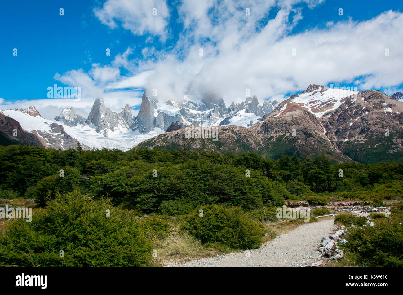 Argentina, Patagonia, El Chalten,Los Glaciares National Park, Fitz Roy Stock Photo