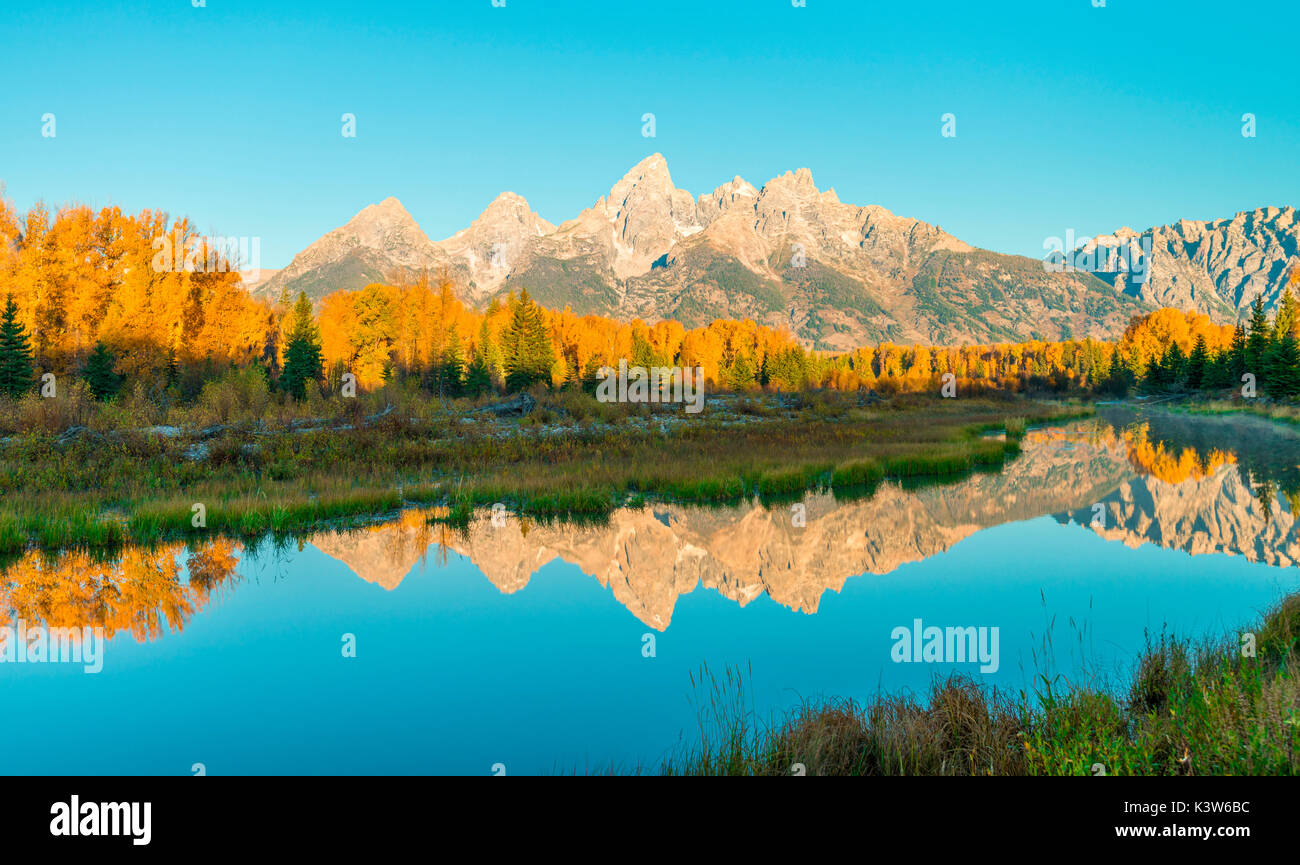 Schwabacher's Landing, Grand Teton National Park, Wyoming, U.S.A. Stock Photo