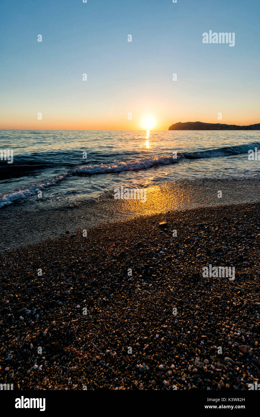 Italy, campmania, sunset on cilento sea Stock Photo - Alamy