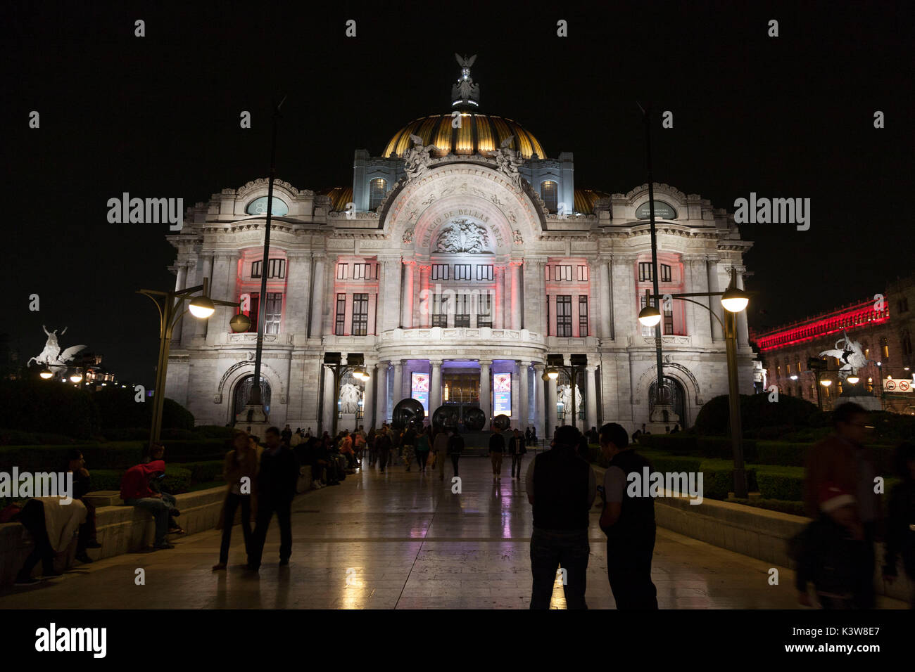 Palace of Fine Arts, Zocalo, Mexico City, Mexico. Stock Photo
