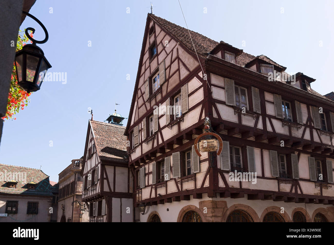 Colmar, Alsace, France. Typical alsatian houses Stock Photo