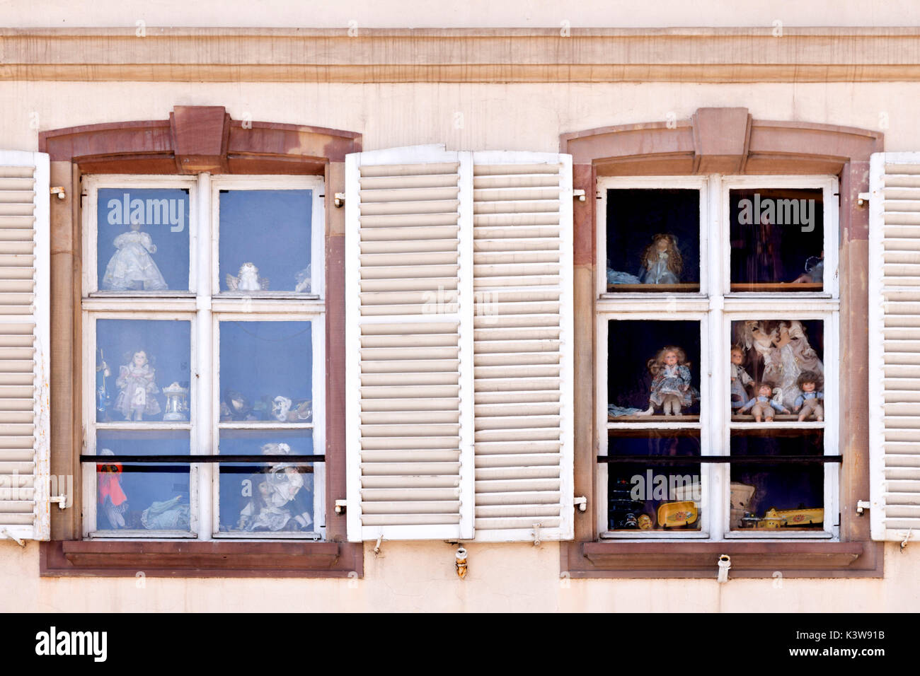 Strasbourg, Alsace, France. Typical dolls alsatian houses Stock Photo